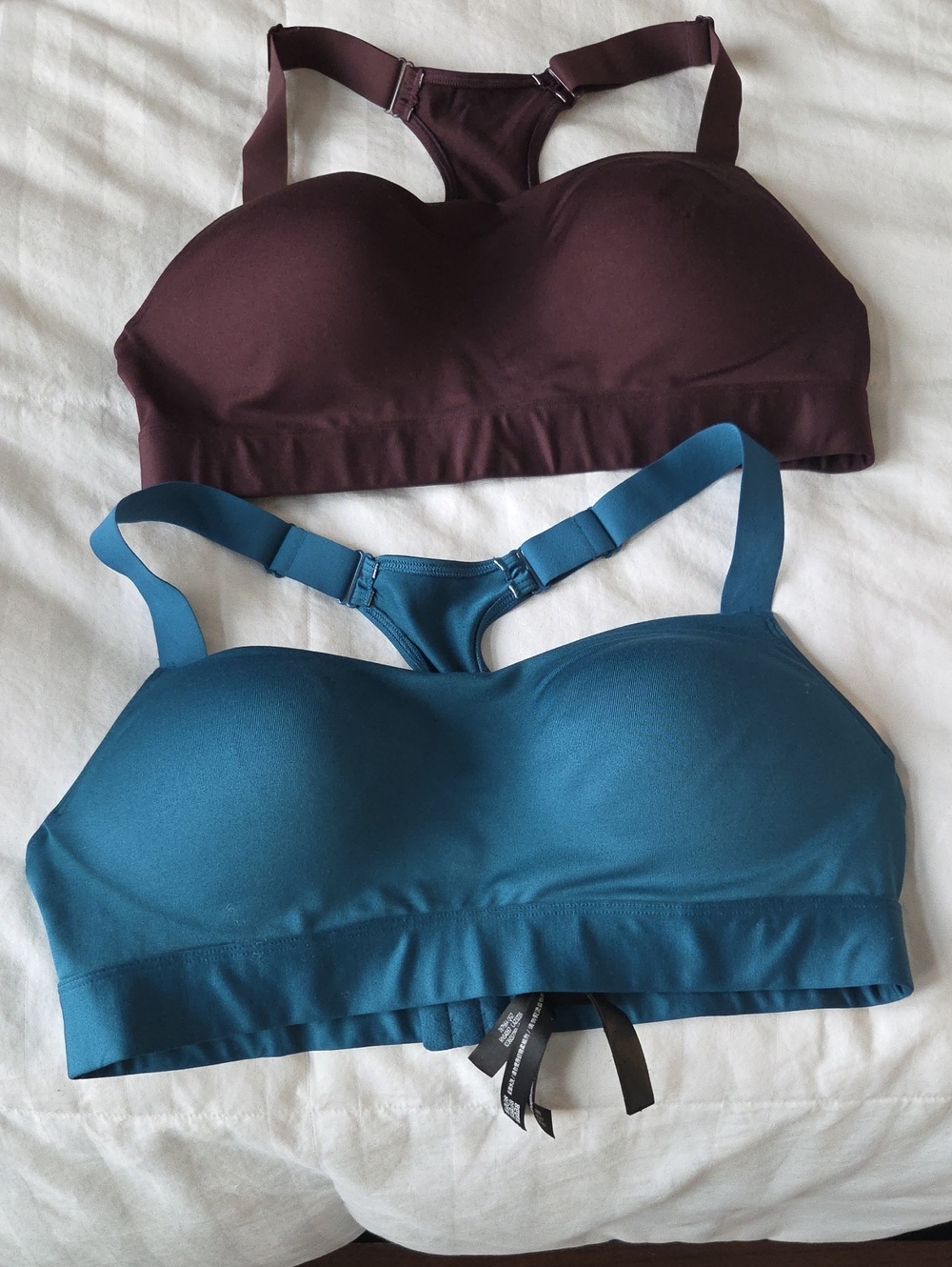 PINK Victoria's Secret Racerback Sports Bras - Teal and Plum